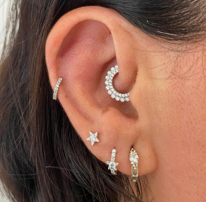 8mm Cubic Zirconia Apsara Clicker /WG