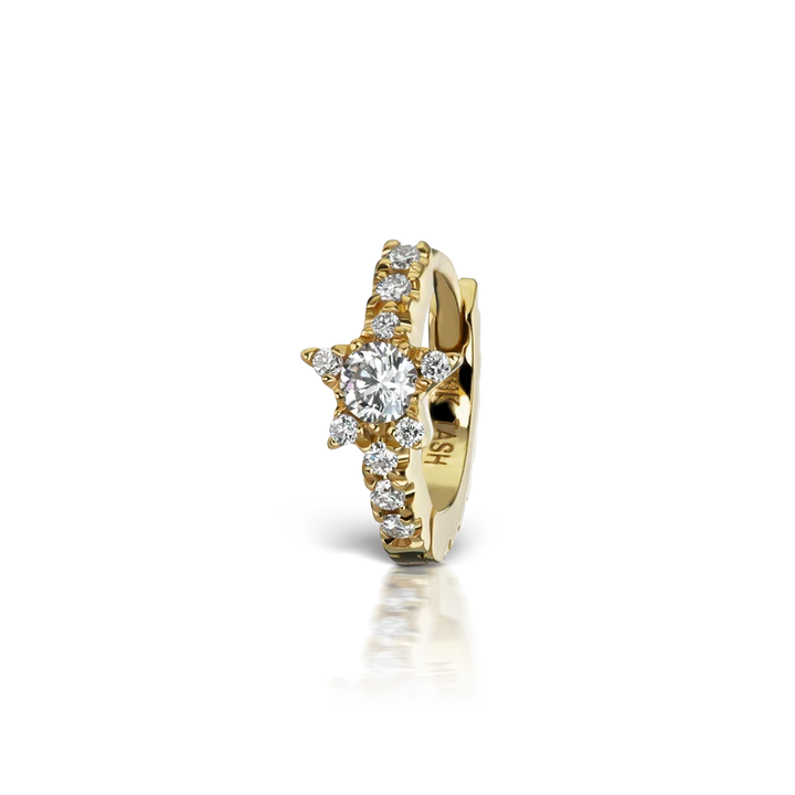 6.5mm Diamond Star Eternity Ring /YG