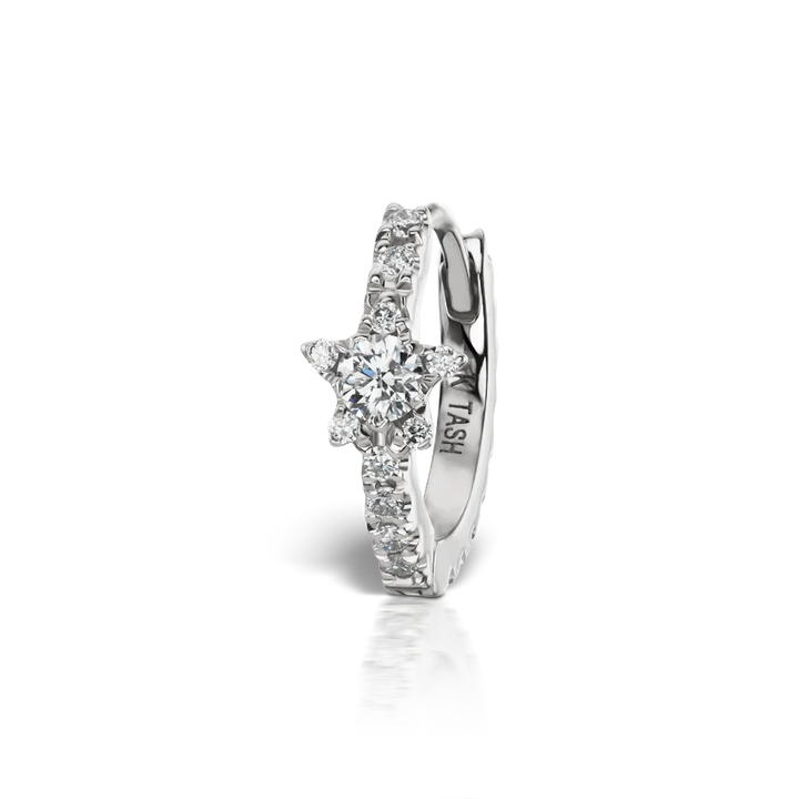 8mm Diamond Star Eternity Ring /WG