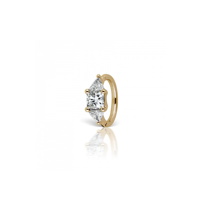 6.5mm Diamond Princess Triangle 3mm /YG
