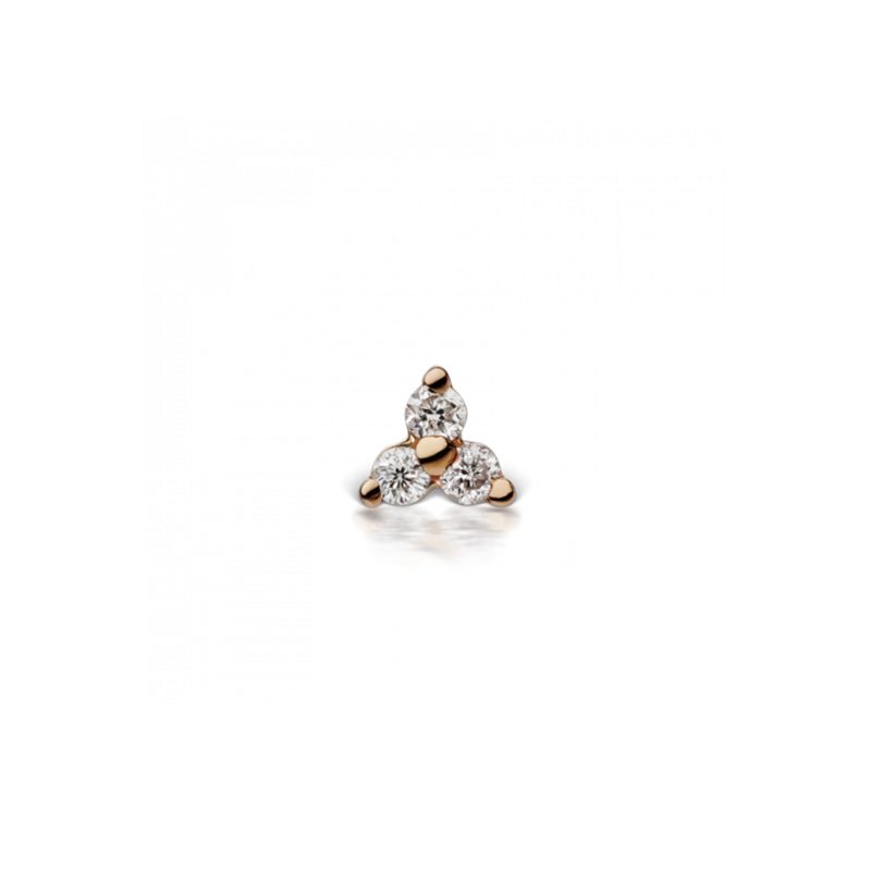 3mm Diamond Trinity Threaded Stud /RG