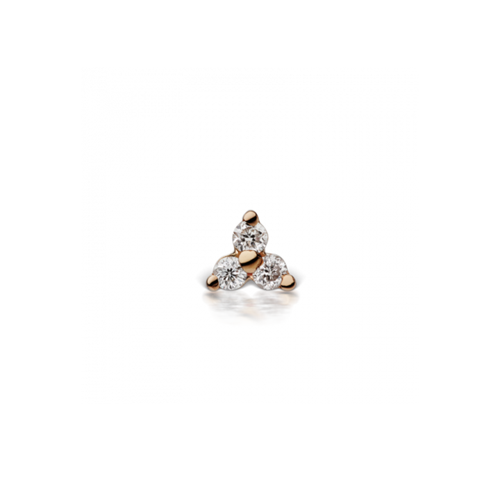 3mm Diamond Trinity Threaded Stud /RG