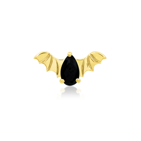 Bat with black CZ /YG